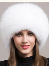 Cappello Bianco In Pelliccia