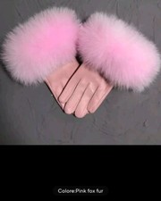 Guanti In Pelle E Pelliccia