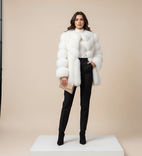 Elegante cappotto pelliccia - cappotto, da