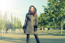 Cappotto In Pelle In Pelliccia