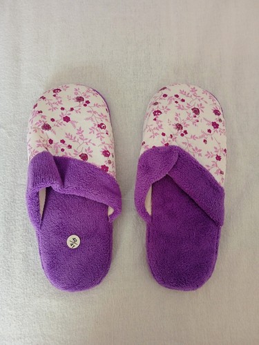 Pantofole viola bianche - bianche, in