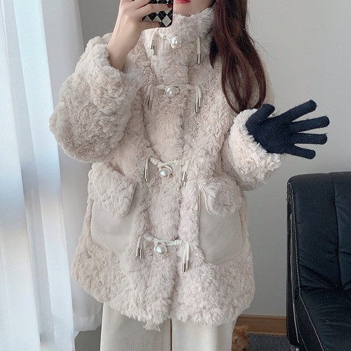 Donna spesso cappotto - in, finta