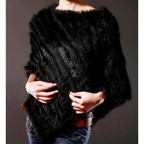 Poncho donna vera pelliccia - vera,