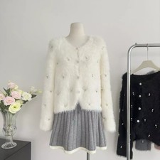 Maglia Bianca In Pelliccia